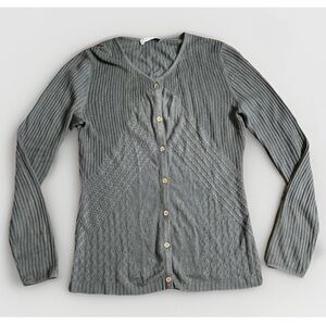 VERSACE COLLECTION Women’s Pique Knit Cardigan Size 44 Full Button Up Rare**